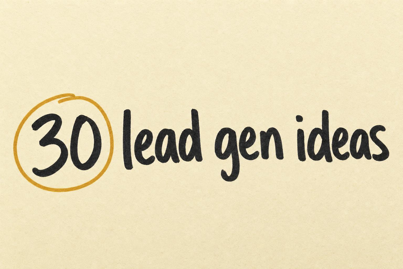 30 B2B Lead Generation Ideas to Test This Quarter