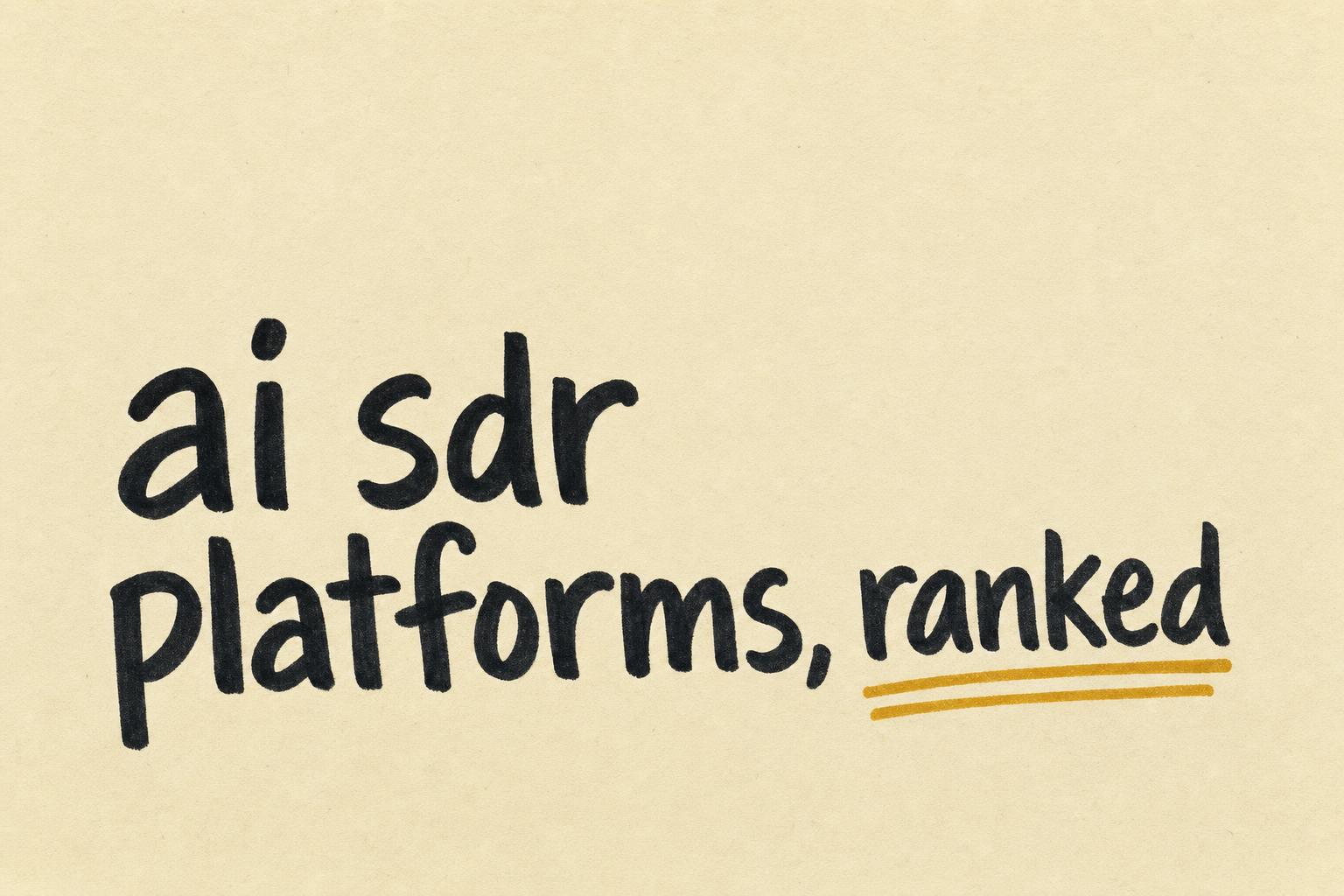 Best AI SDR Platforms in 2026 (Honest Comparison)