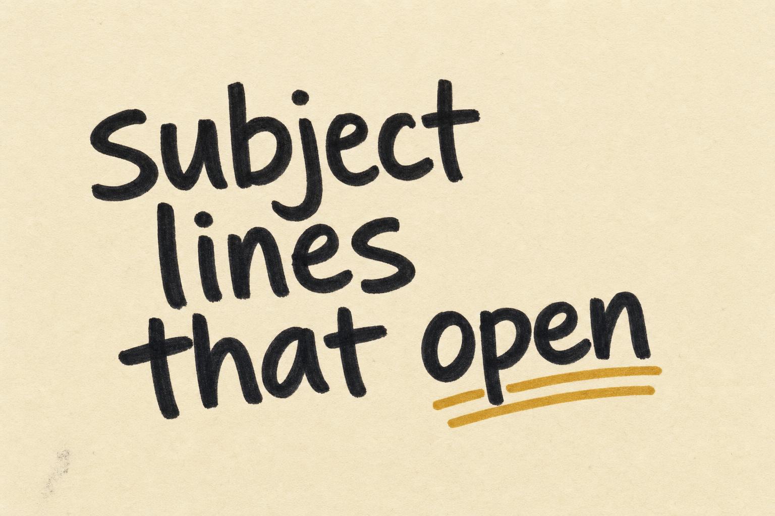 Cold Email Subject Lines: 50+ Tested Examples (Open Rates Inside)