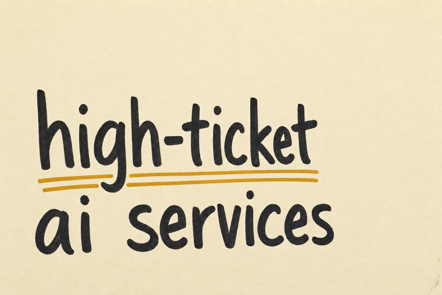10 High-Ticket AI Agency Services You Can Sell for $5K-$25K/Month