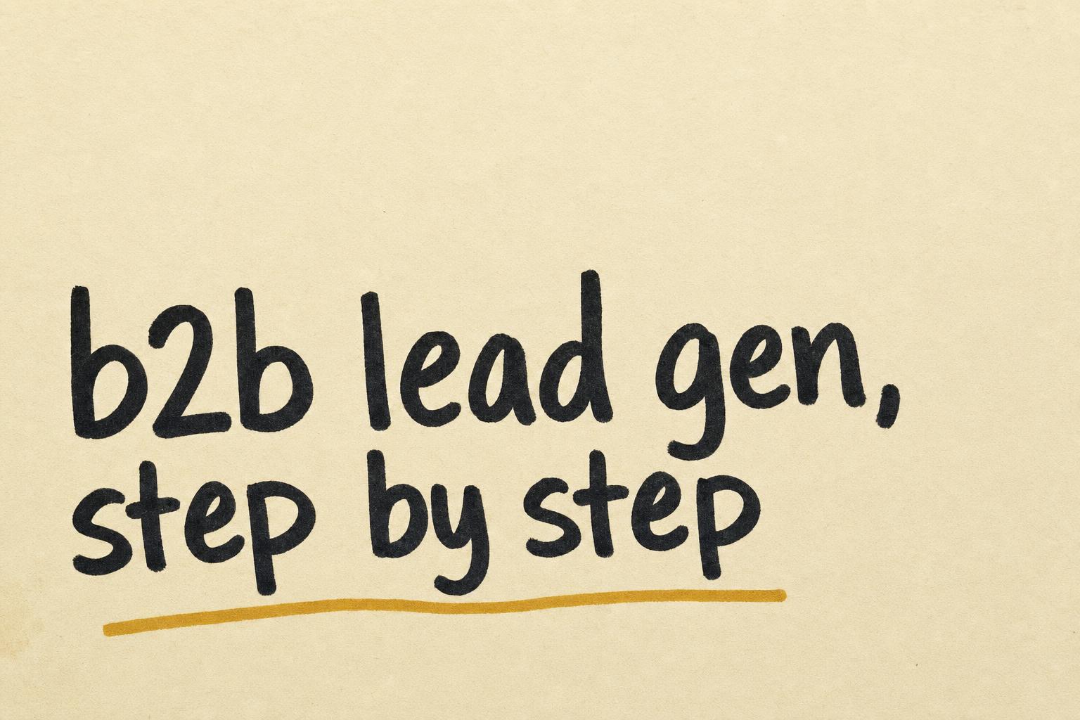 How to Do B2B Lead Generation: A Step-by-Step Guide for Founders
