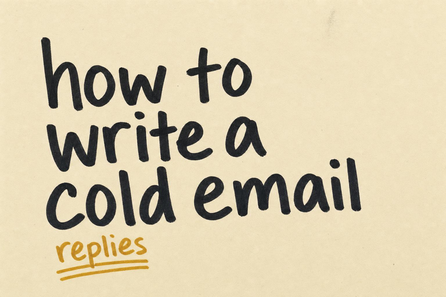 How to Write a Cold Email That Actually Gets Replies (2026)