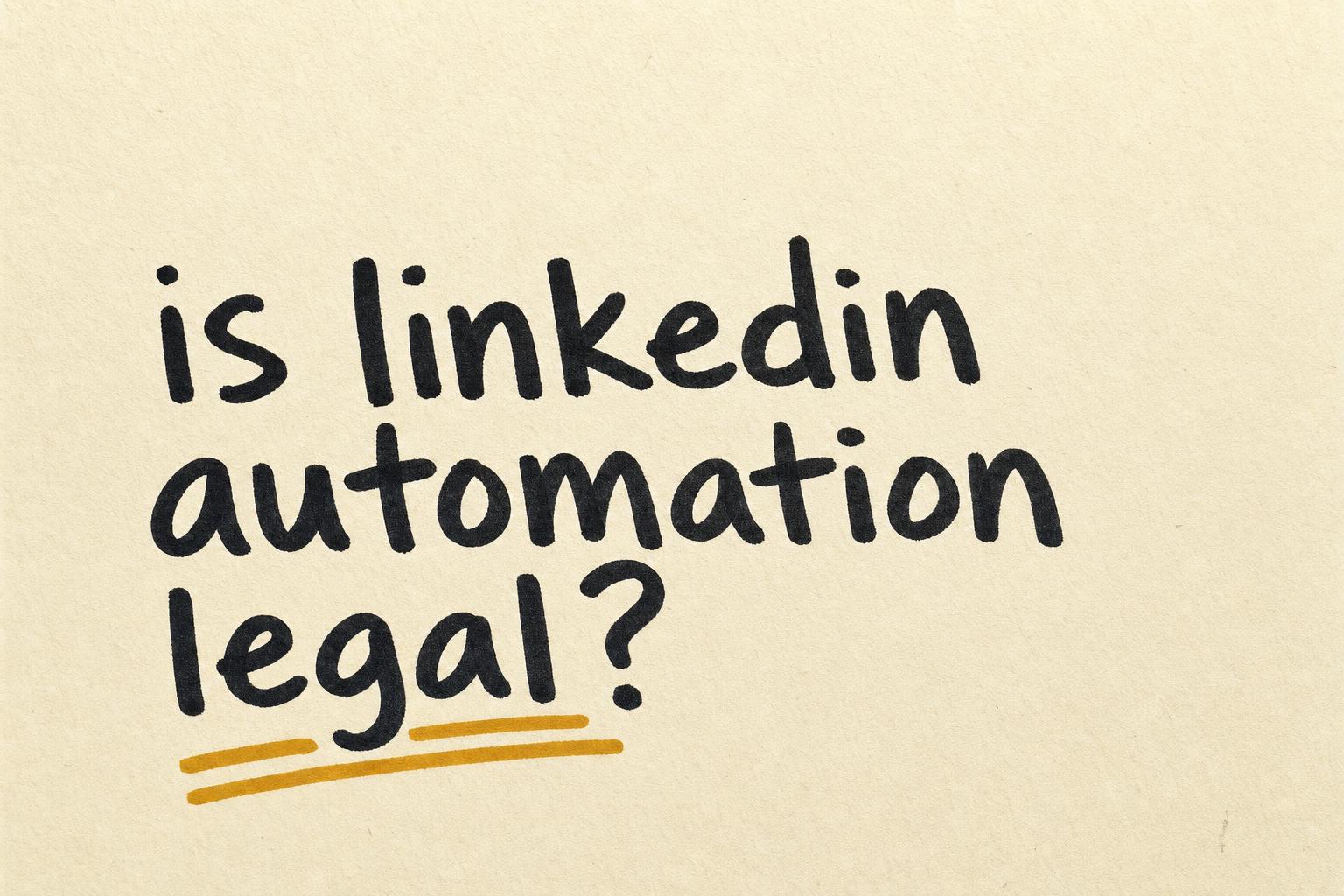 Is LinkedIn Automation Illegal? What Actually Gets Your Account Banned