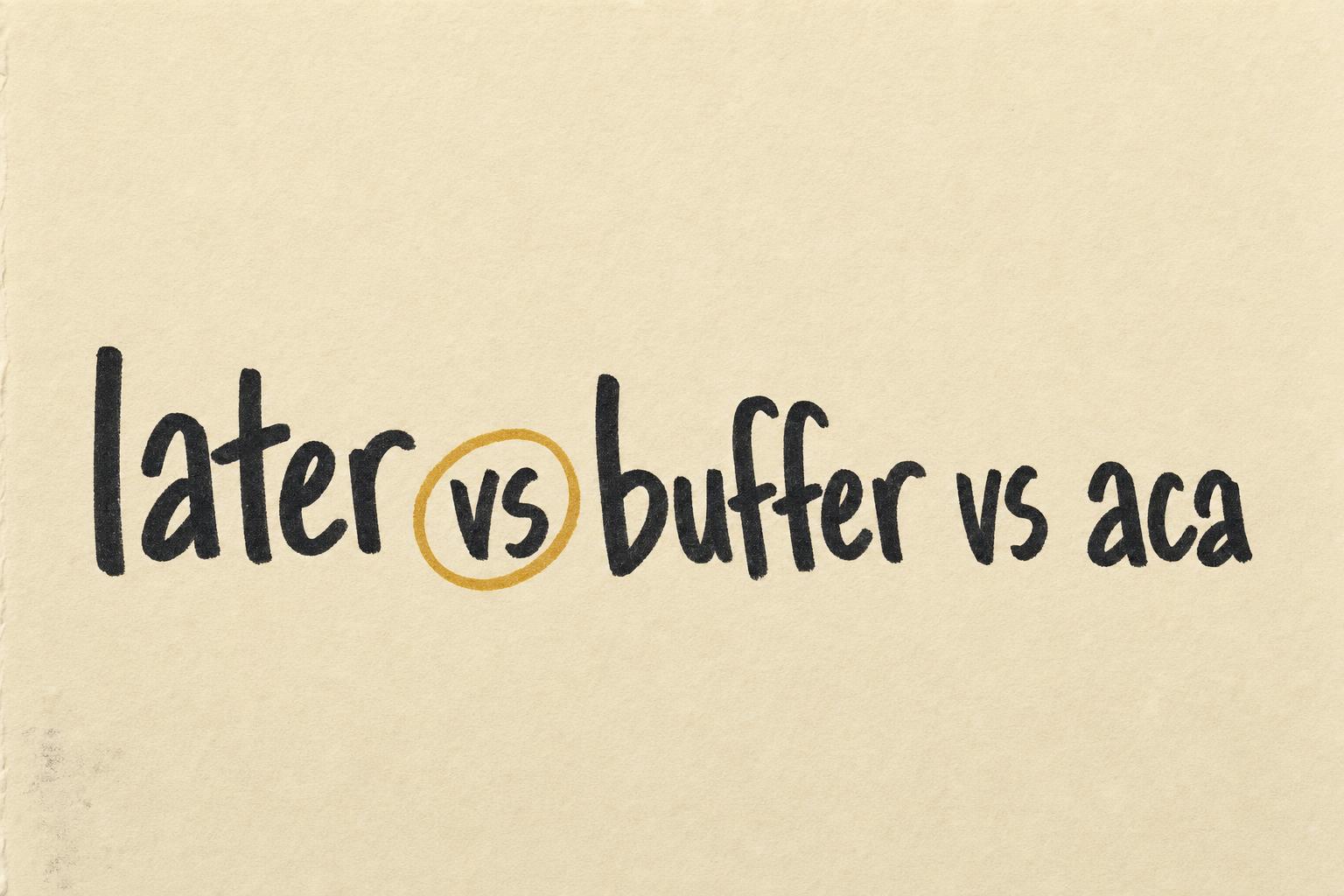 Later vs Buffer vs ACA: Which Social Media Automation Platform Wins in 2026?