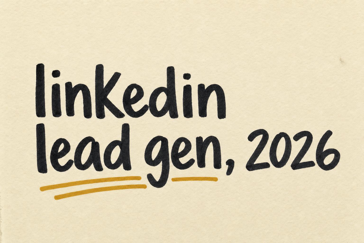 How to Use LinkedIn for B2B Lead Generation (2026 Playbook)