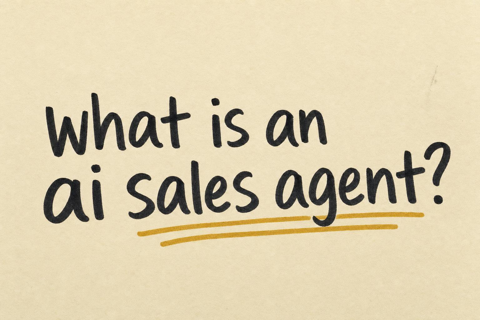 What Is an AI Sales Agent? Definition, Capabilities, and How It Works