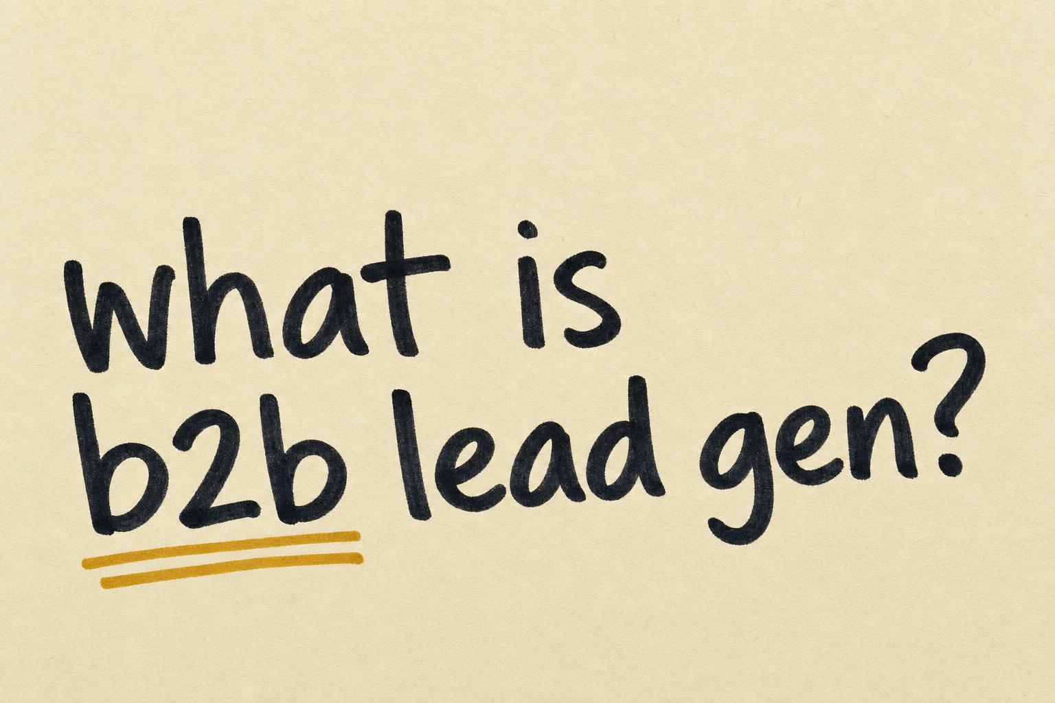 What Is B2B Lead Generation? Definition, Process & Modern Examples